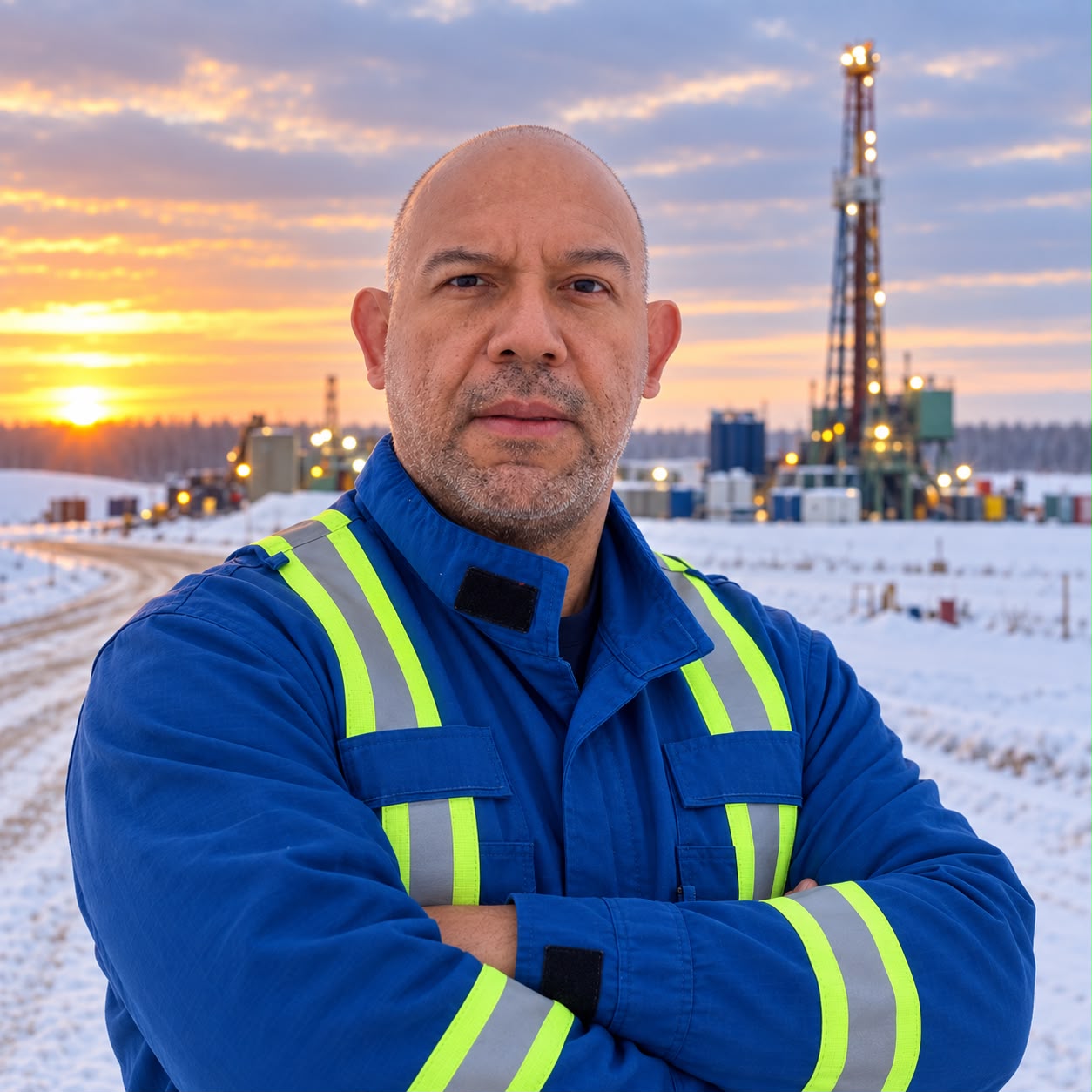 Carlos Tirado, Oil & Gas Professional at a drilling site